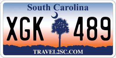 SC license plate XGK489