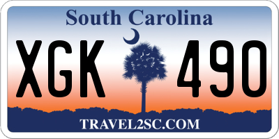 SC license plate XGK490