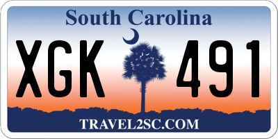 SC license plate XGK491