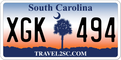 SC license plate XGK494