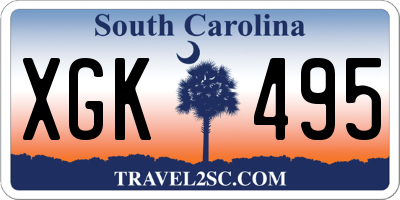 SC license plate XGK495