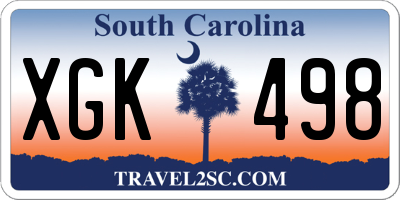 SC license plate XGK498