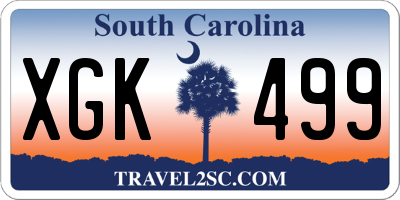 SC license plate XGK499