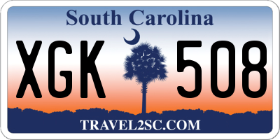 SC license plate XGK508