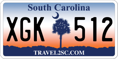SC license plate XGK512
