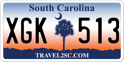 SC license plate XGK513