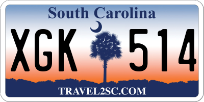 SC license plate XGK514