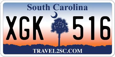 SC license plate XGK516