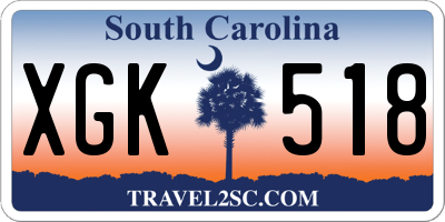 SC license plate XGK518