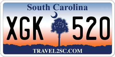 SC license plate XGK520
