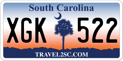 SC license plate XGK522