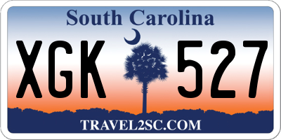 SC license plate XGK527