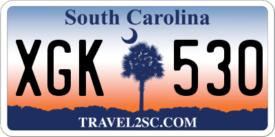 SC license plate XGK530