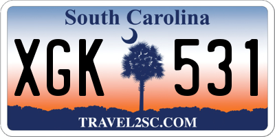 SC license plate XGK531