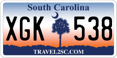 SC license plate XGK538