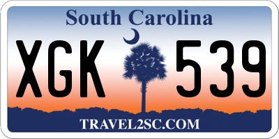 SC license plate XGK539