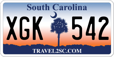 SC license plate XGK542