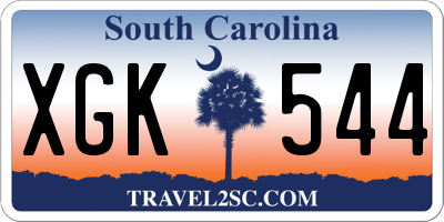 SC license plate XGK544