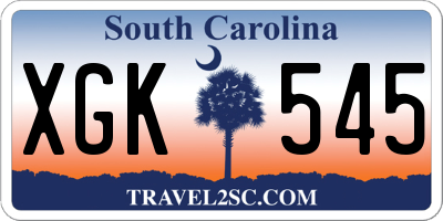SC license plate XGK545