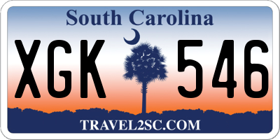 SC license plate XGK546