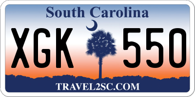 SC license plate XGK550