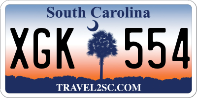 SC license plate XGK554