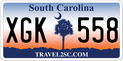 SC license plate XGK558