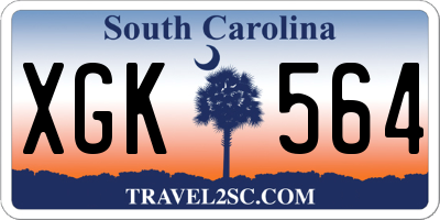 SC license plate XGK564