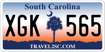 SC license plate XGK565