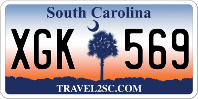 SC license plate XGK569