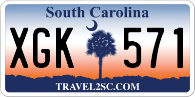 SC license plate XGK571