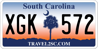 SC license plate XGK572