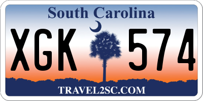 SC license plate XGK574