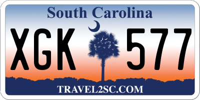 SC license plate XGK577