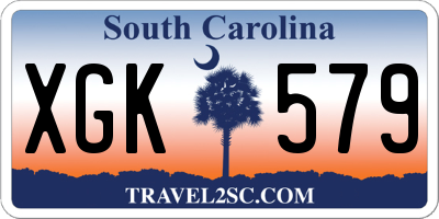 SC license plate XGK579