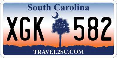 SC license plate XGK582