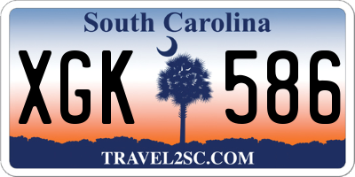 SC license plate XGK586