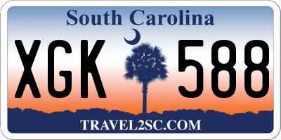 SC license plate XGK588