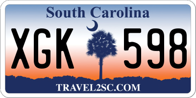 SC license plate XGK598