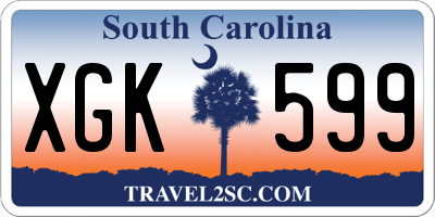 SC license plate XGK599