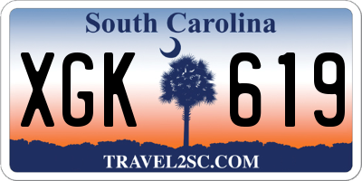 SC license plate XGK619