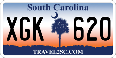 SC license plate XGK620