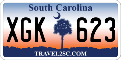 SC license plate XGK623