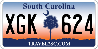 SC license plate XGK624
