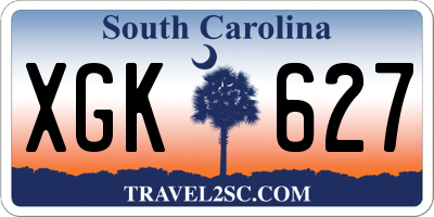 SC license plate XGK627
