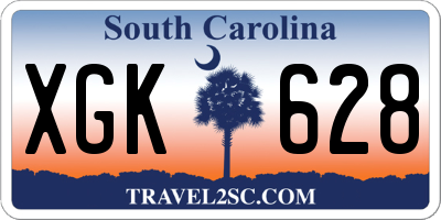 SC license plate XGK628