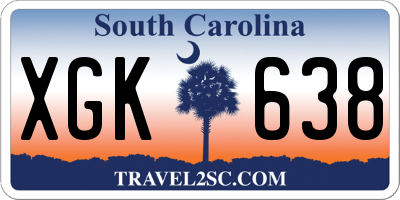 SC license plate XGK638