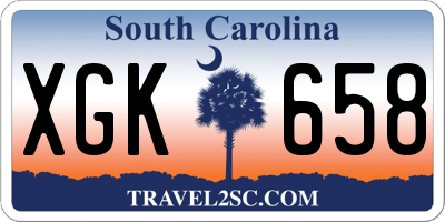 SC license plate XGK658