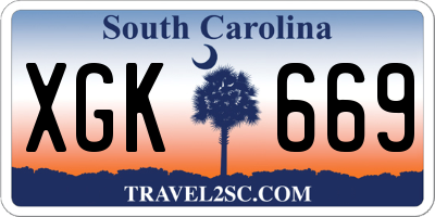 SC license plate XGK669