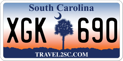 SC license plate XGK690